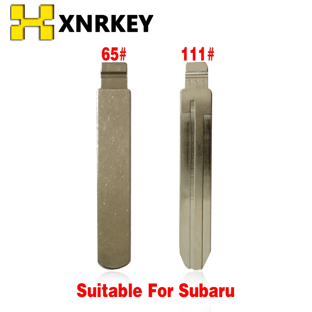 

XNRKEY 10pcs Uncut Flip KD VVDI Remote Key Blade #65 #111 Blade Metal Blank for Subaru