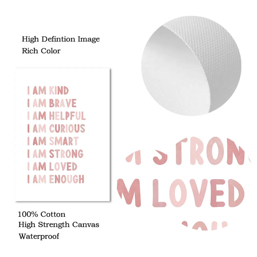 Розовый Радужный Плакат Девушка Солнце Луна Облако Любимое Солнечное Принт