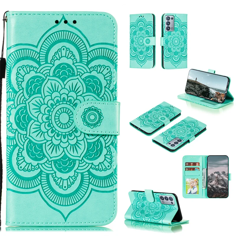 

Leather Flip Book Wallet Cell Case For OPPO A72 A93 A54 A74 A94 5G Reno 5 6 Pro 5 Z Realme 6 8 Pro Find X2 X3 NEO lite Case
