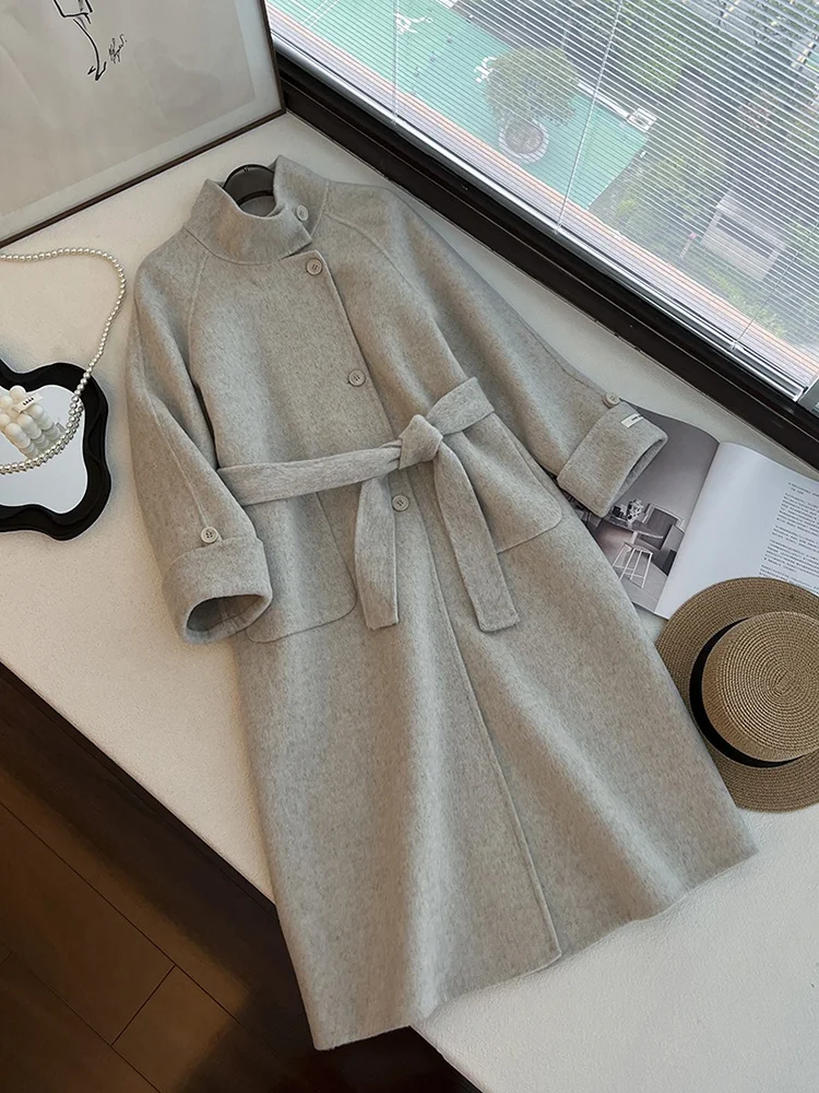 Простая пригородная одежда с темпераментом. Осенне-зимнее флисовое прямое