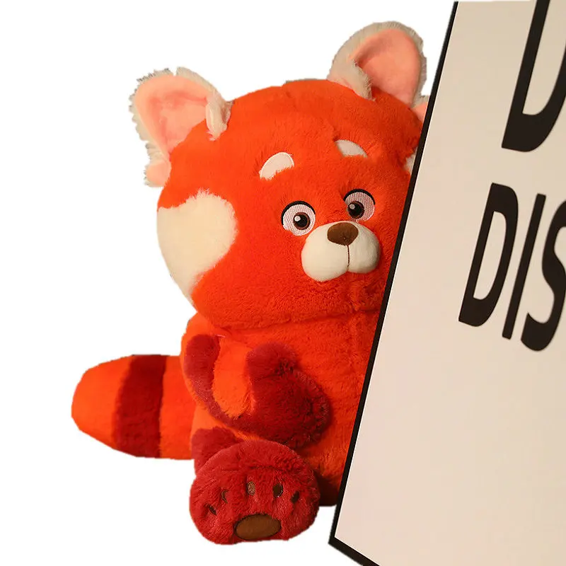 Игрушка плюшевая панда с красным енотом мягкая белая борода мультяшная фигурка