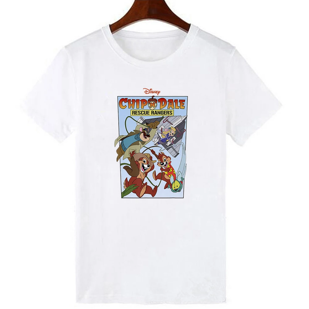 

New Products Comfortable All-Match Creativity Fun Tshirt Summer Disney Women Chip 'n' Dale Mickey Head Trendy T-Shirt