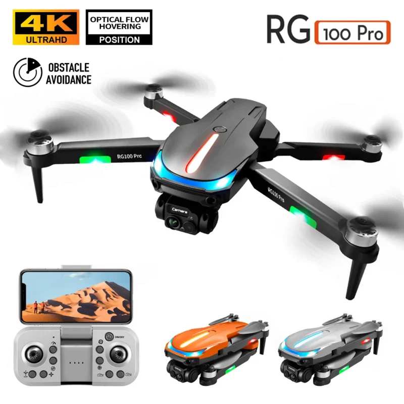 

Складной Квадрокоптер RG100, 2,4 ГГц, Wi-Fi, 4K HD, двойная камера