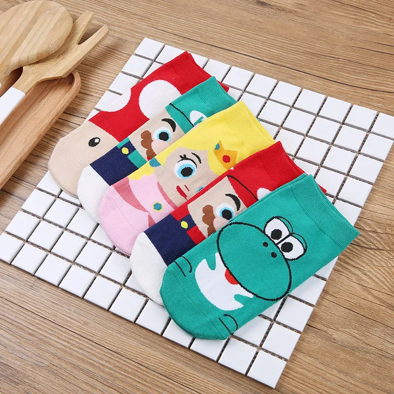 

2022 Super Mario Bros Cartoon Kids Odyssey Yoshi Anime Socks Action Figure Boys Cosplay Children Christmas Birthday Toys Gifts