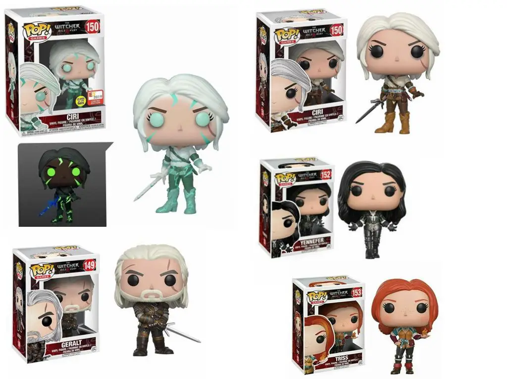 Funko, «Ведьмак 3», Дикая Охота: #149, Цири 150 # Геральт #151, yennker 152 # TRISS 153, виниловая игрушка с футляром