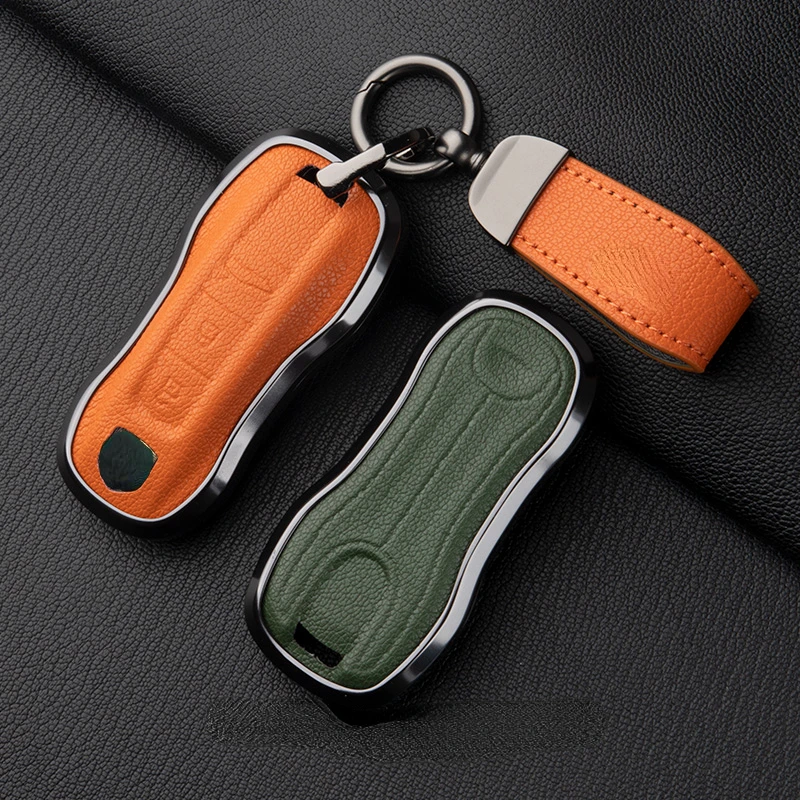 Подходит для Porsche Taycan Panamera Macan cayan 718 911 цинковый сплав + козья кожа автомобильный