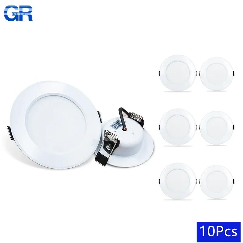 10 шт. светодиодный потолочный светильник встраиваемый прожектор 220 В 3 Вт 5 7 9 12 15