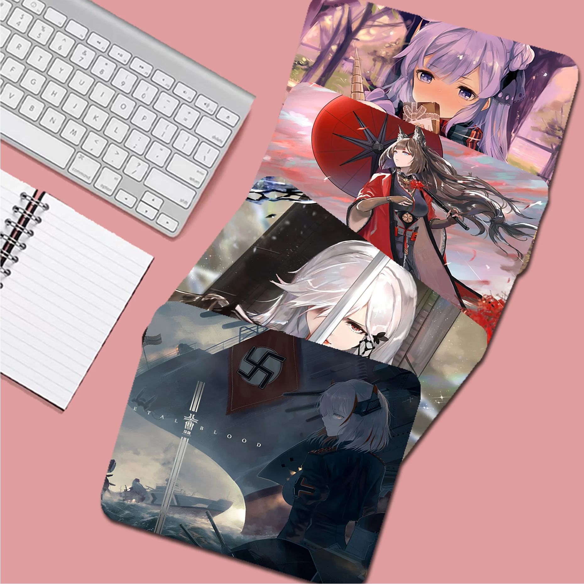 

Azur Lane Mousepad Non-slip Lockedge Cartoon Anime Gaming Mouse Pad Keyboard Mouse Mats Smooth Company for PC Gamer Mousemat