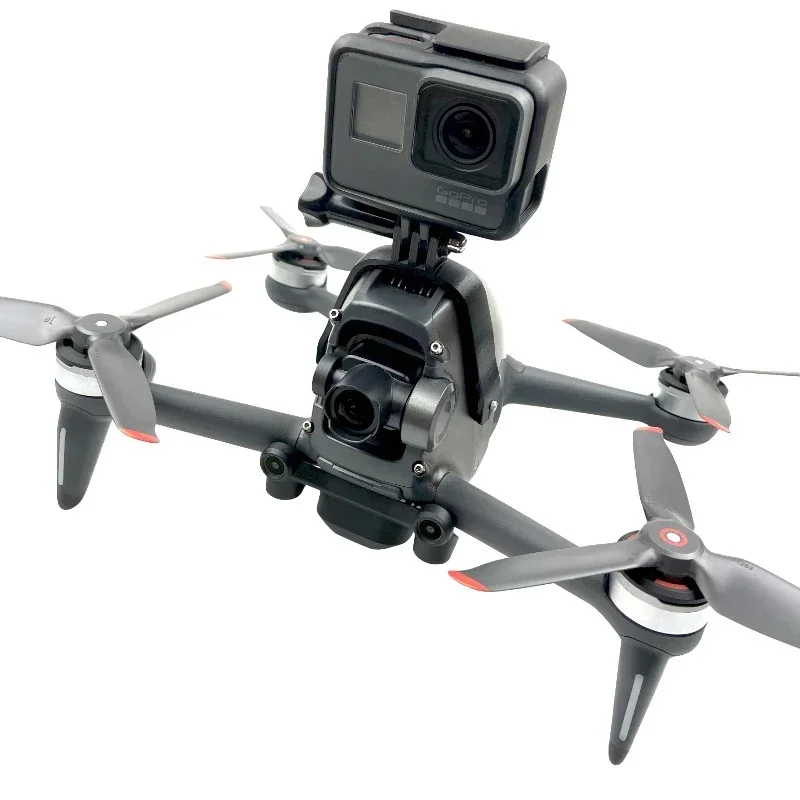 Фото Крепление для камер Gopro Hero / DJI Action / DJI NANO / Insta360, верхний кронштейн для съемки с высоты, фиксированный кронштейн для аксессуаров к дронам DJI FPV №2