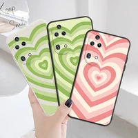 for huawei p40 pro plus case silicone phone cover for huawei p40 lite p30 p50 pro p20 p30 lite hypnotic love heart pattern case