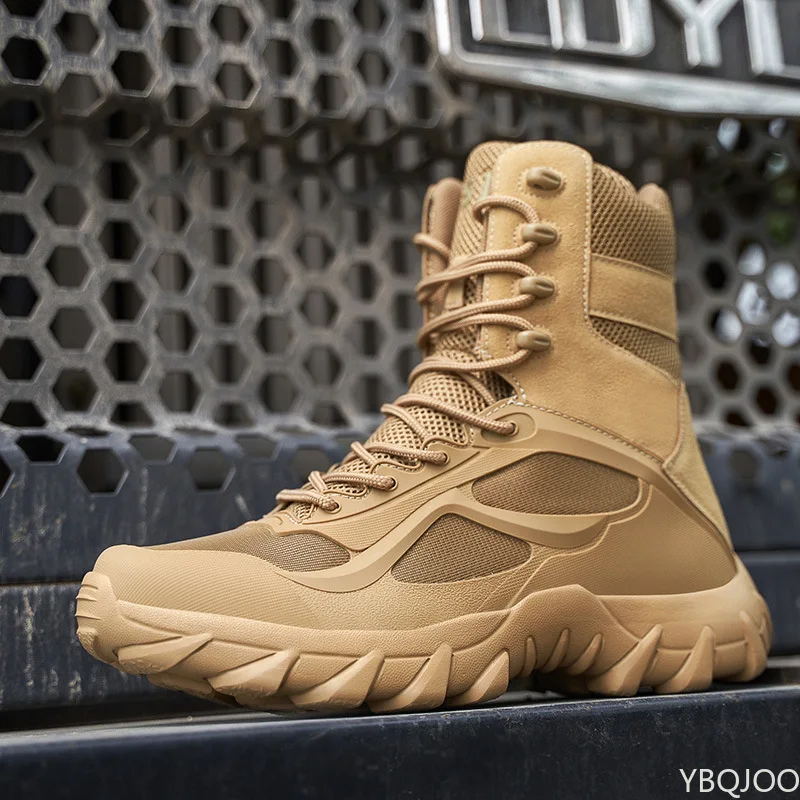 

New Boots Men Military Special Force Desert Combat Shoes Men Snow Outdoor Boots Male Tracking Air Shoes Tactical Boot Work Shoes