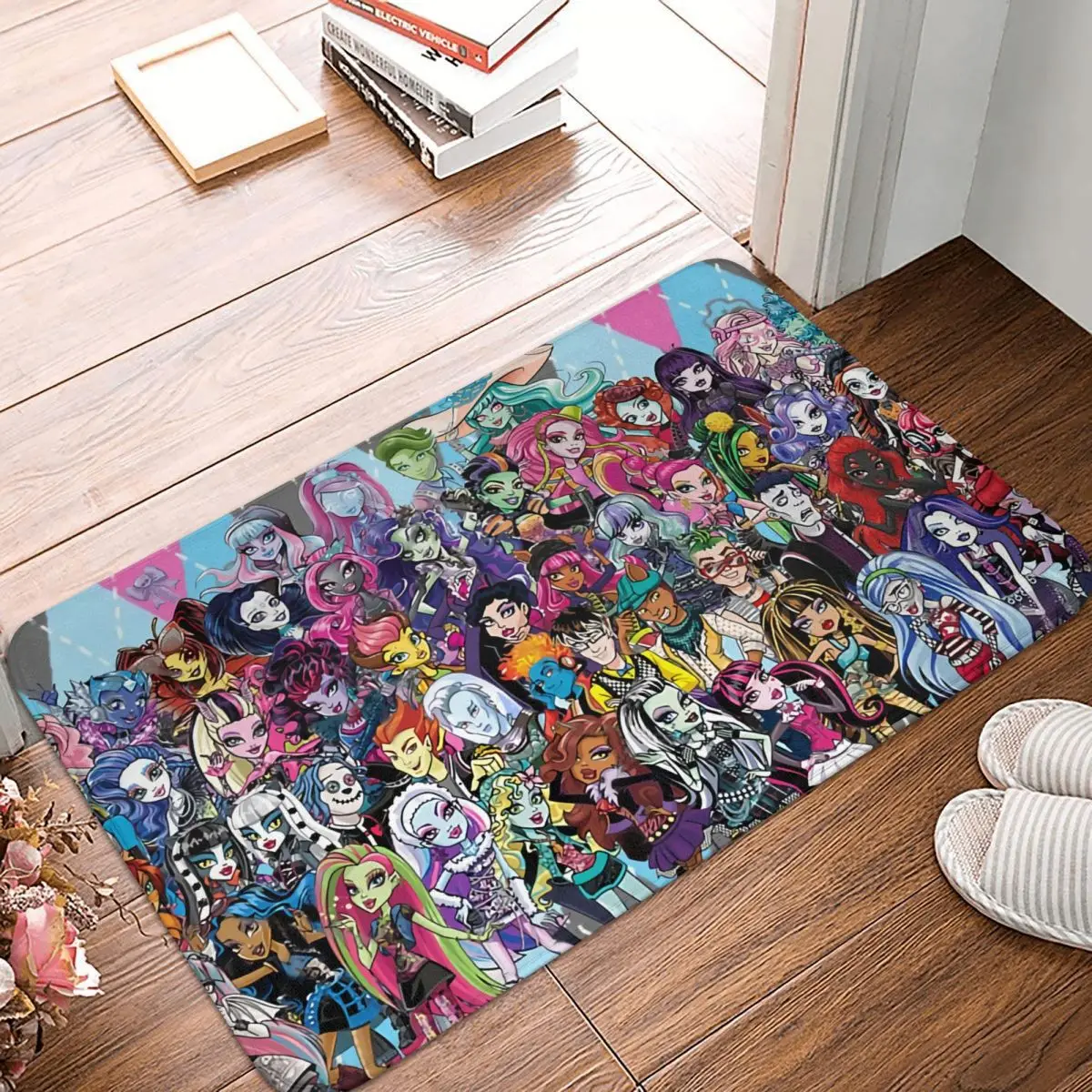 

Противоскользящий коврик для кукол Monster High, кухонный коврик, все персонажи, коврик для прихожей, приветственный коврик, домашний декор