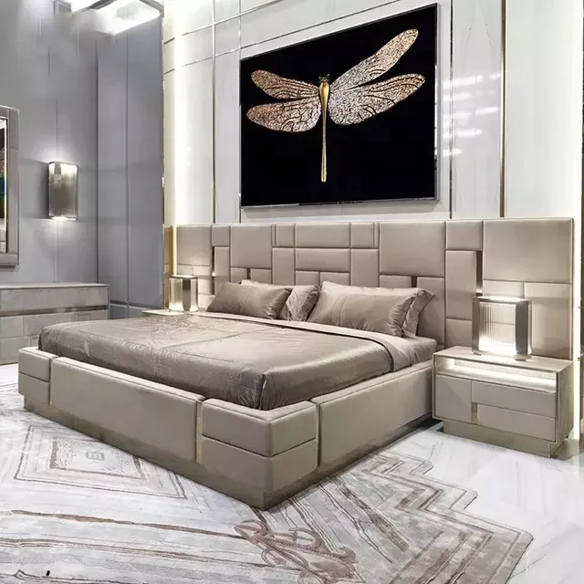 Luxury Bed With High Headboard
