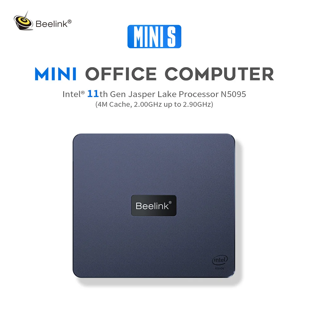 Tanie 2022 Beelink Mini S Intel 11th Gen N5095 Mini PC Windows 11 DDR4 8GB 128GB SSD Komputer Do Gier Stacjonarnych VS J4125 GK Mini GK3V