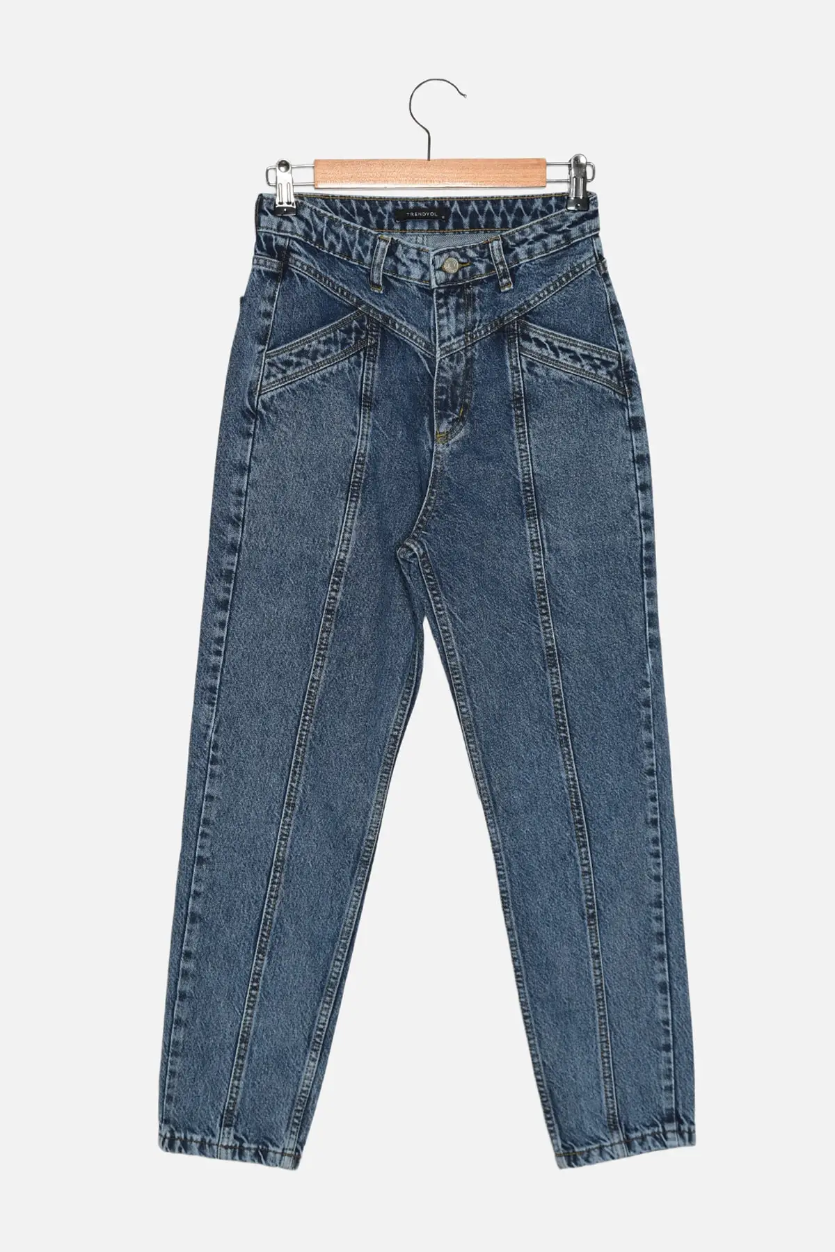 

Trendyol Stitch Detail High Bel Mom Jeans TWOAW22JE0349