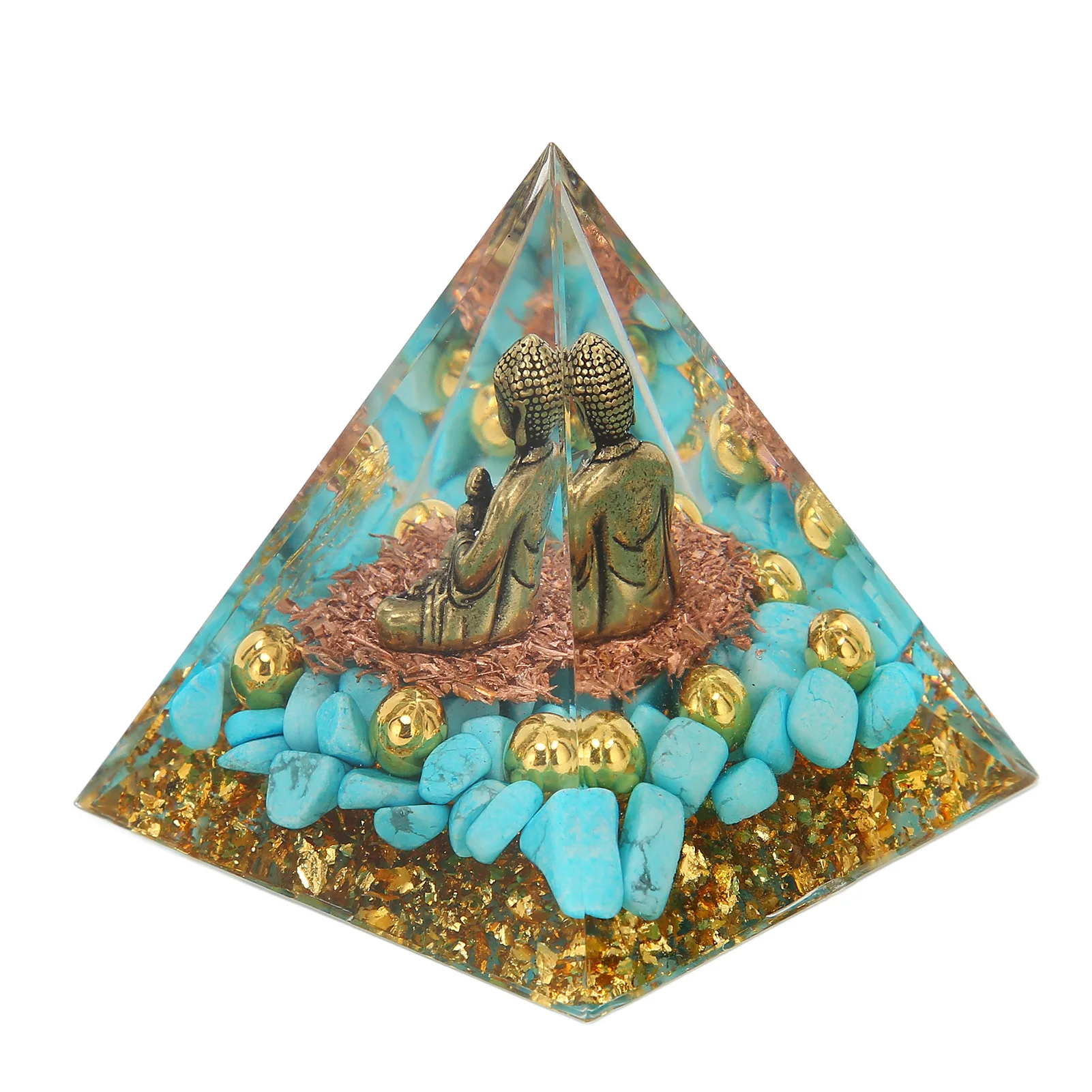 Хрустальная пирамида Будда дизайнерская креативная энергетический камень