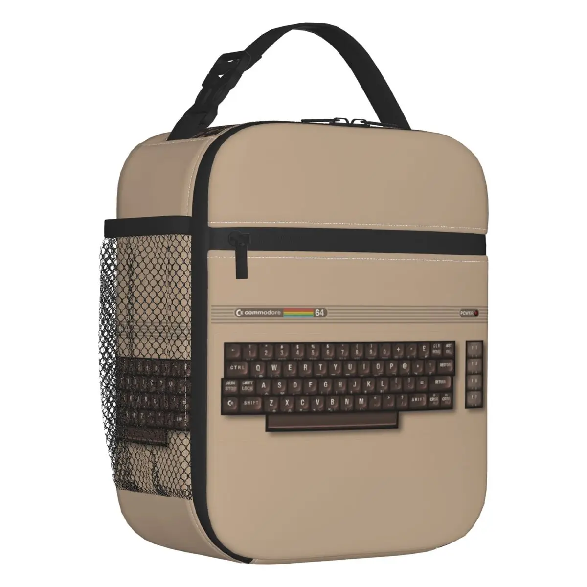 Commodore 64 Thermal Insulated Lunch Bag Women C64 Amiga Computer Portable Lunch Tote for Outdoor Camping Multifunction Food Box