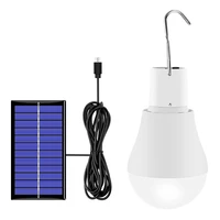 portable outdoor solar lamp camping light energy solar panel powered emergency bulb for outdoor garden camping tent fishing