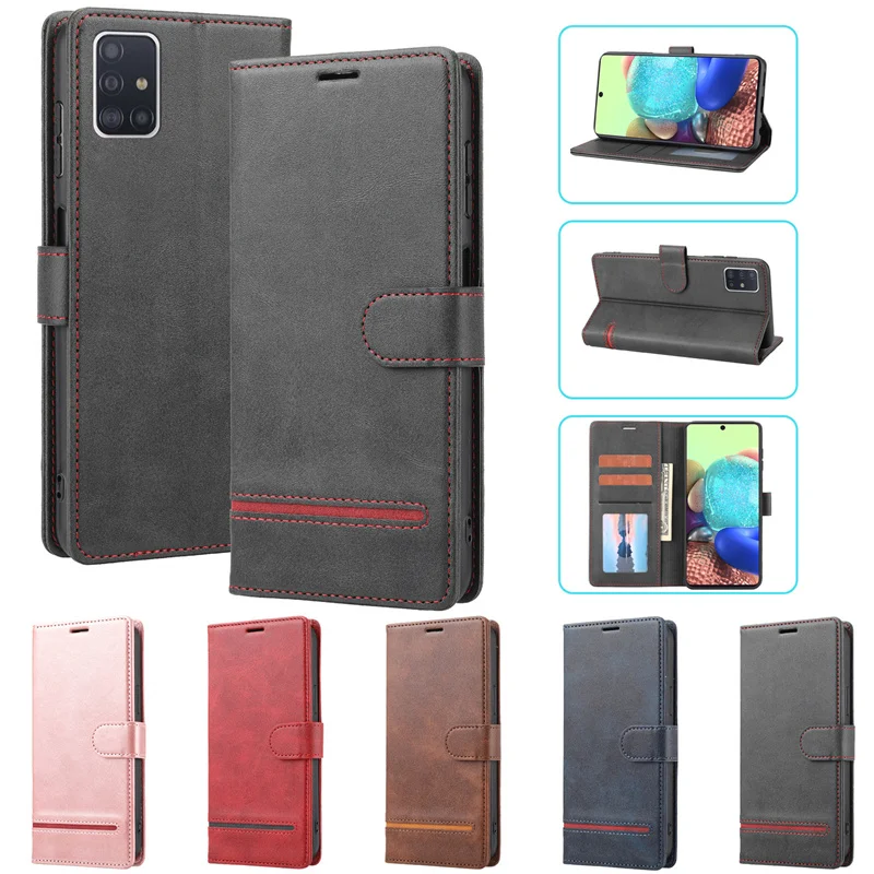 

For Samsung A51 Case Retro Flip Leather Phone Case on sFor Samsung Galaxy A 51 A71 A21S A31 A30S A20E A10 A40 A70 Cases Cover
