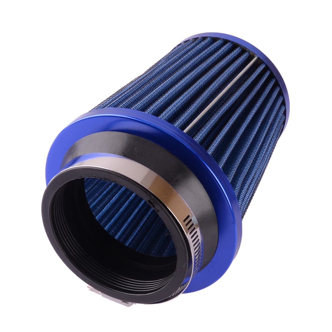 

Universal Car Auto 3" 76mm High Flow Inlet Cleaner Dry Filter Cold Air Intake Cone Blue New