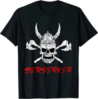 berserker viking warrior skull norse mythology valhalla odin t shirt short sleeve casual 100 cotton o neck summer tees