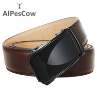 belts 100 alps cowhide ratchet belt for men genuine leather waist strap high quality male waistband formal luxury designer