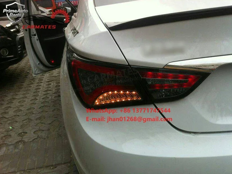 Фото CARMATES: Горячая Продажа! Комплект задних фонарей LED (стоп-сигнал, указатель поворота) для Hyundai Sonata VIII 2010-2012 №1