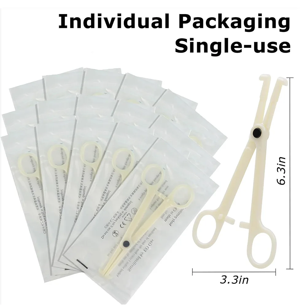 Одноразовые зажимы для пирсинга 30/25/5/1 шт. перегородки плоскогубцы пластиковые