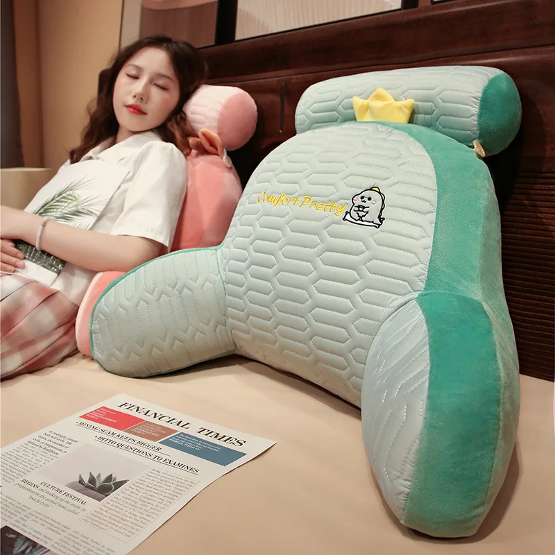 

Cartoon Ice Bean Bedhead Cushion Soft Bag Large Backrest Dormitory Bed Reading Protector Waist Cushion Tatami Sofa Pillow