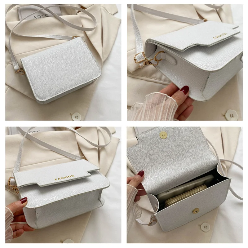 Fashion Luggage & Bags Women's Handbags Shoulder High Quality Retro Square Casual Black PU Waterproof Business Bolsa Feminina