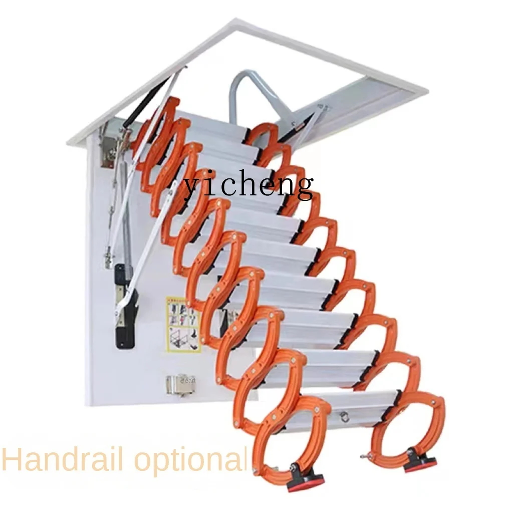 Раздвижная лестница Xl утолщенная стрейчевая Складная и подъемная невидимая для