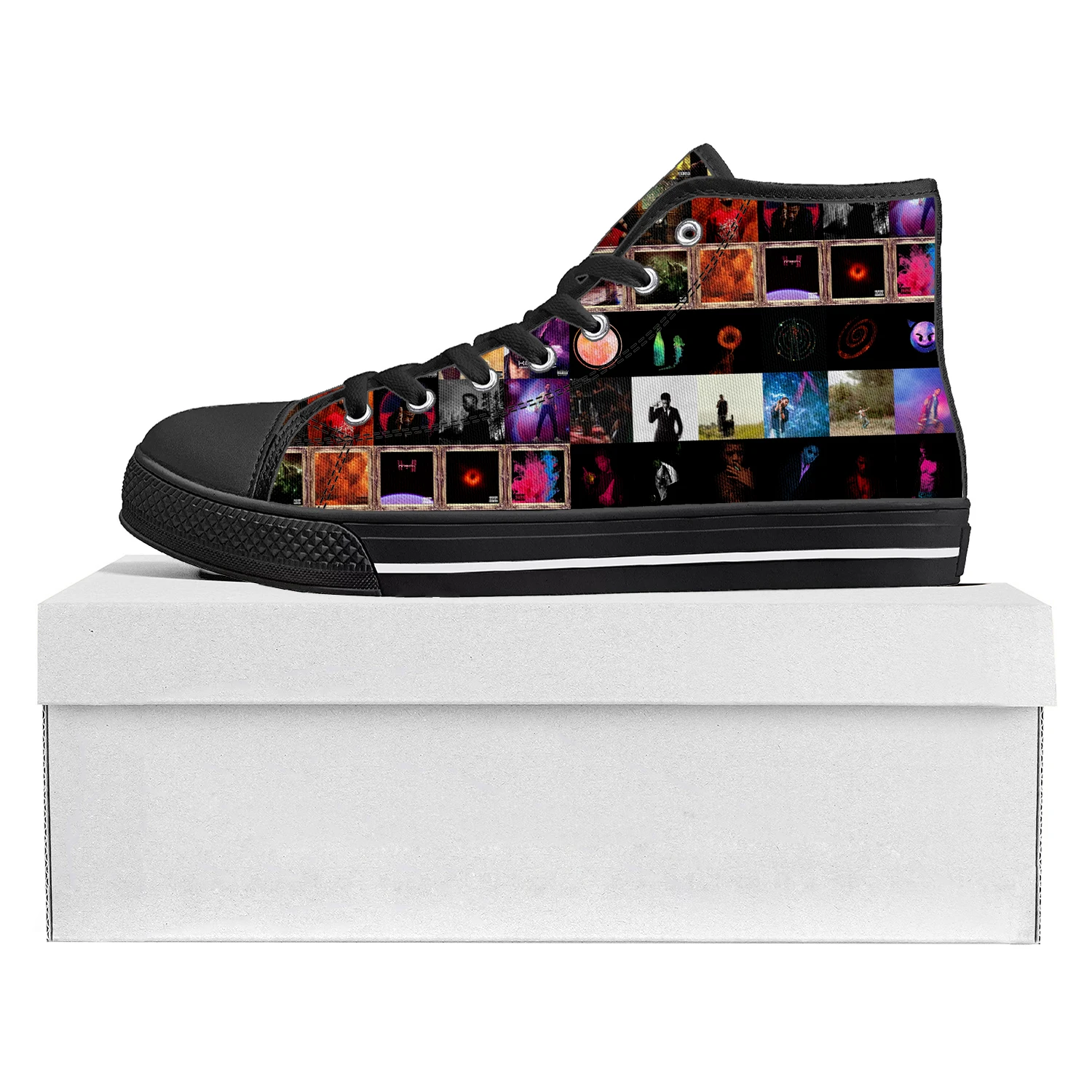 Kid Rapper Cudi Fashion High Top High Quality Sneakers Mens Womens Teenager Canvas Sneaker Casual Couple Shoes Custom Shoe Black