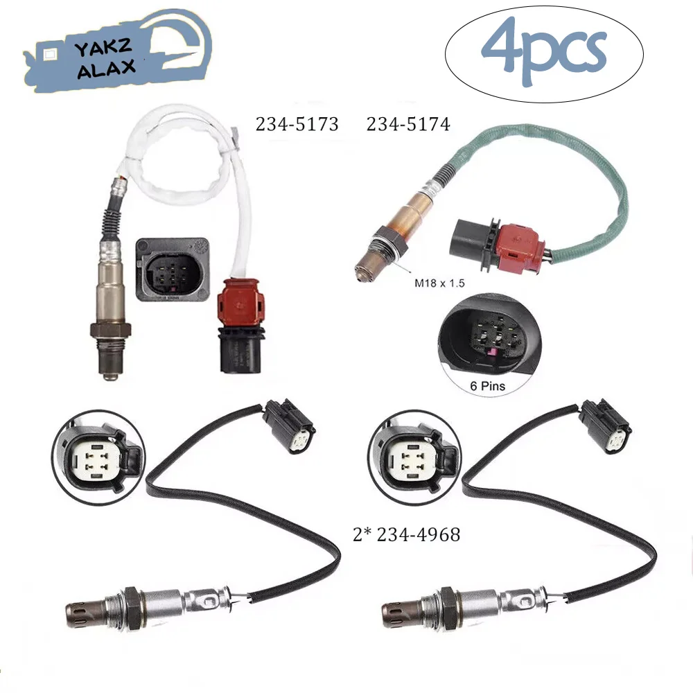 Для 2015 2016 2017 Ford F-150 2.7L V6 турбонаддувной датчик кислорода O2 потоковый 234-5173 234-5174