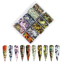 10 rolls camouflage nail art transfer foils nail art stickers cool girls nail decals full nail wraps design nail art decorations
