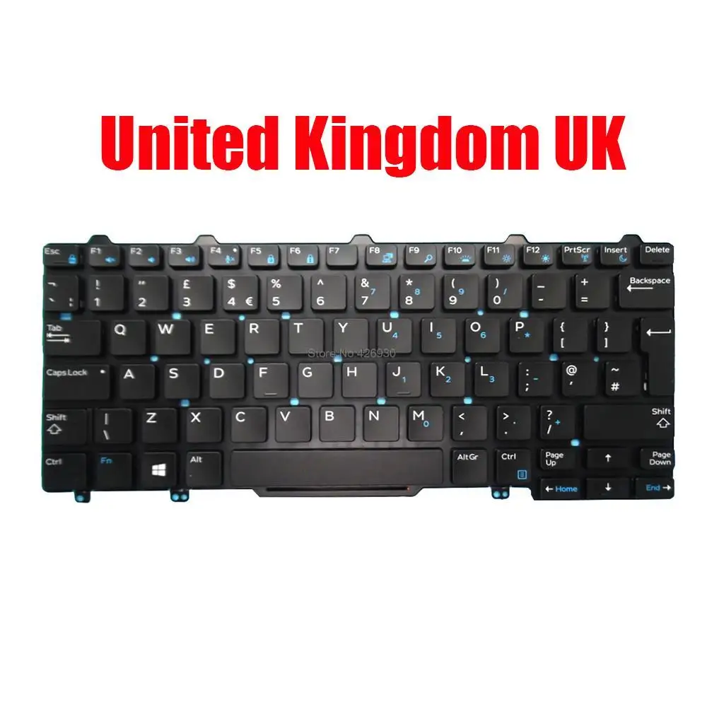 

Backlit UK Keyboard For DELL Latitude 7350 E5250 E5270 E7250 E7270 E7450 E7470 3160 3150 044K3X 44K3X United Kingdom New