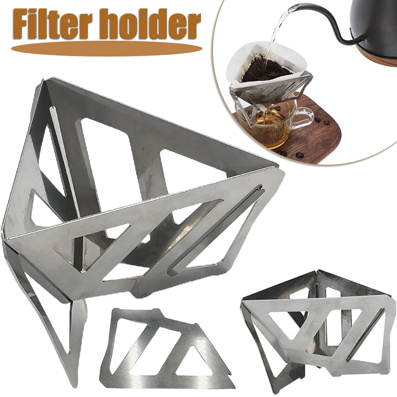 

Stainless Steel Coffee Drip Rack Collapsible Pour-Over Coffee Dripper Portable & Reusable for Outdoor Camping XR-Hot
