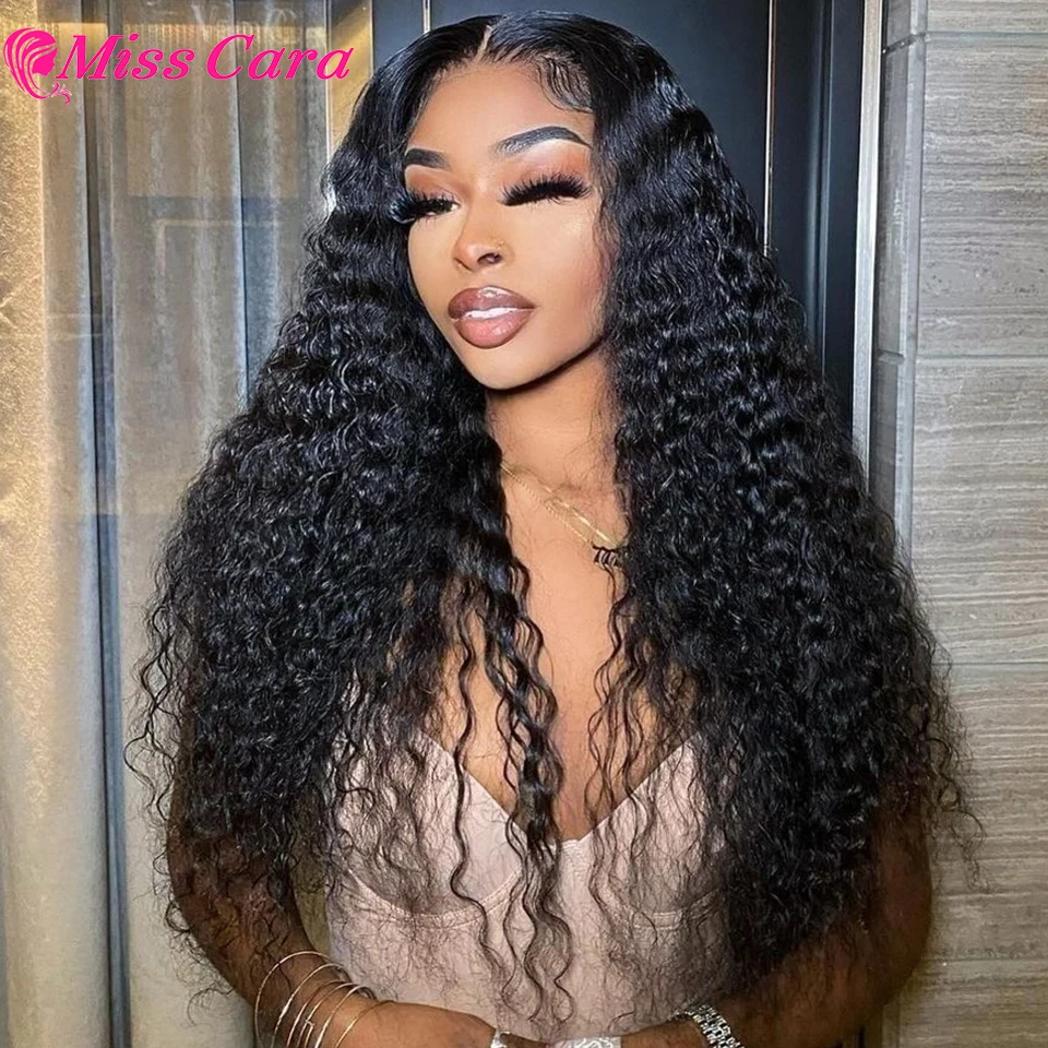 Miss Cara Water Wave Wig HD Transparent Lace Front Wig Pre Plucked 4x4 Lace Closure Wig Human Hair Wig For Women Curly Wig
