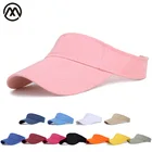 Козырёк от солнца Однотонный женский, модная Регулируемая шапка из мытого хлопка, для занятий спортом на открытом воздухе, летняя уличная одежда