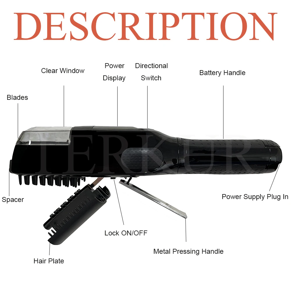 Split Hair Trimmer for Dry Damaged and Brittle Professional Automatic Split Ends Remover Cordless Cutting Wireless Charging Pro2