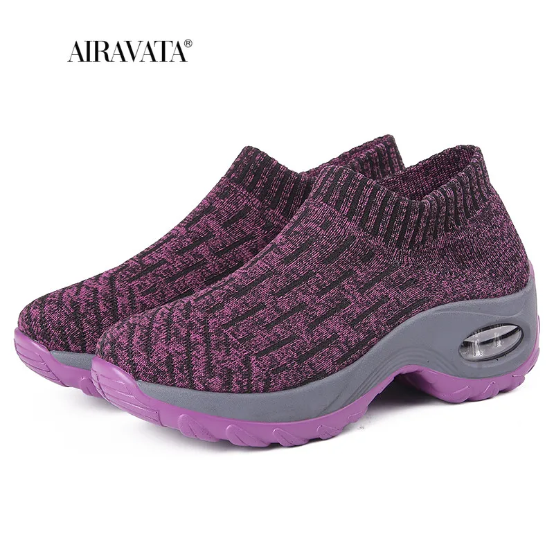 Women Sneakers Fashion Breathable Mesh Casual Shoes Platform Sneakers Platform Lady Platform Shoes Walking Zapatillas Mujer