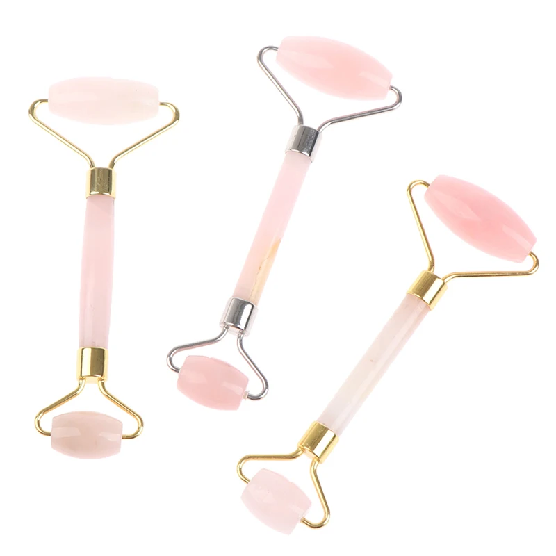 

Pink Jade Roller Massager For Face Natural Stone Slimming Lift Massage Facial Tools Chin Neck Beauty Skin Care Tools