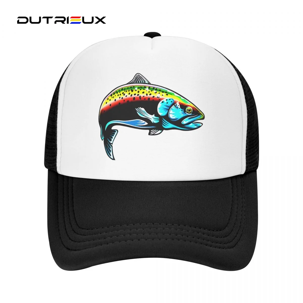 

Cartoon Snake River Mountain Trout (1) Casual Plain Mesh Baseball Cap Adjustable Snapback Hats For Women Men Dad Trucker Hats