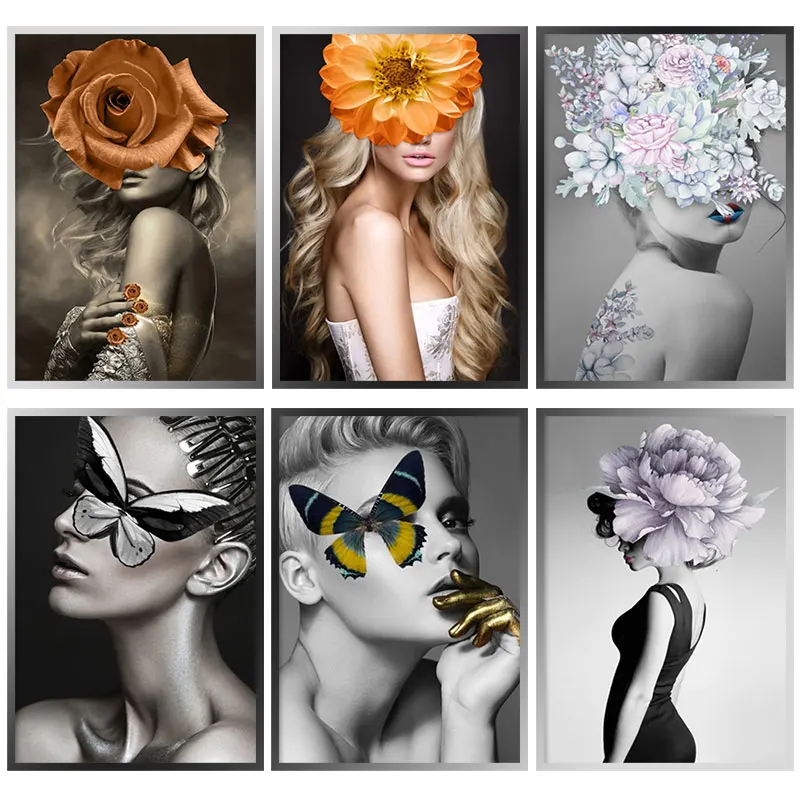 

Sexy Girl Poster Canvas Painting Fashion Picture Nordic Style Mural Modern Home Art Wall Prints Livingroom Decoration Chambre