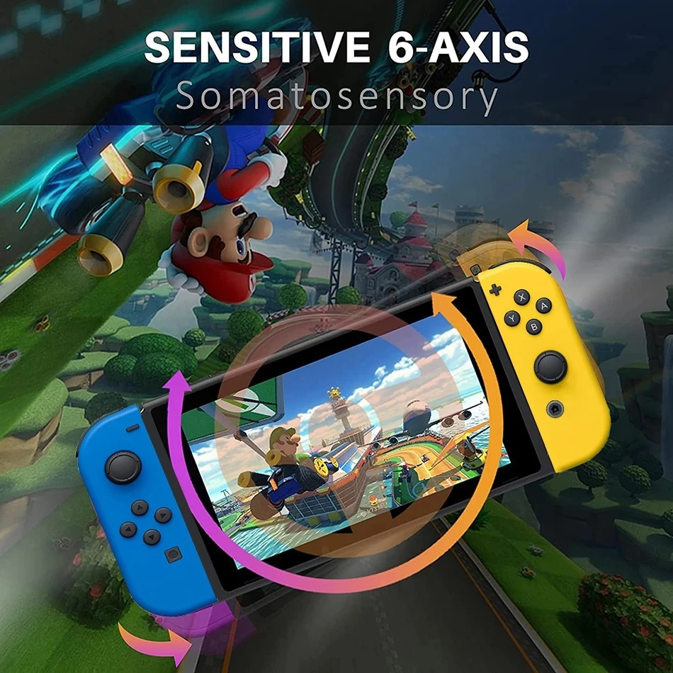 Switch Joypad (L/R) Controller Wireless Controllers For Switch Replace Joy pad Joysticks with Strap Gamepad