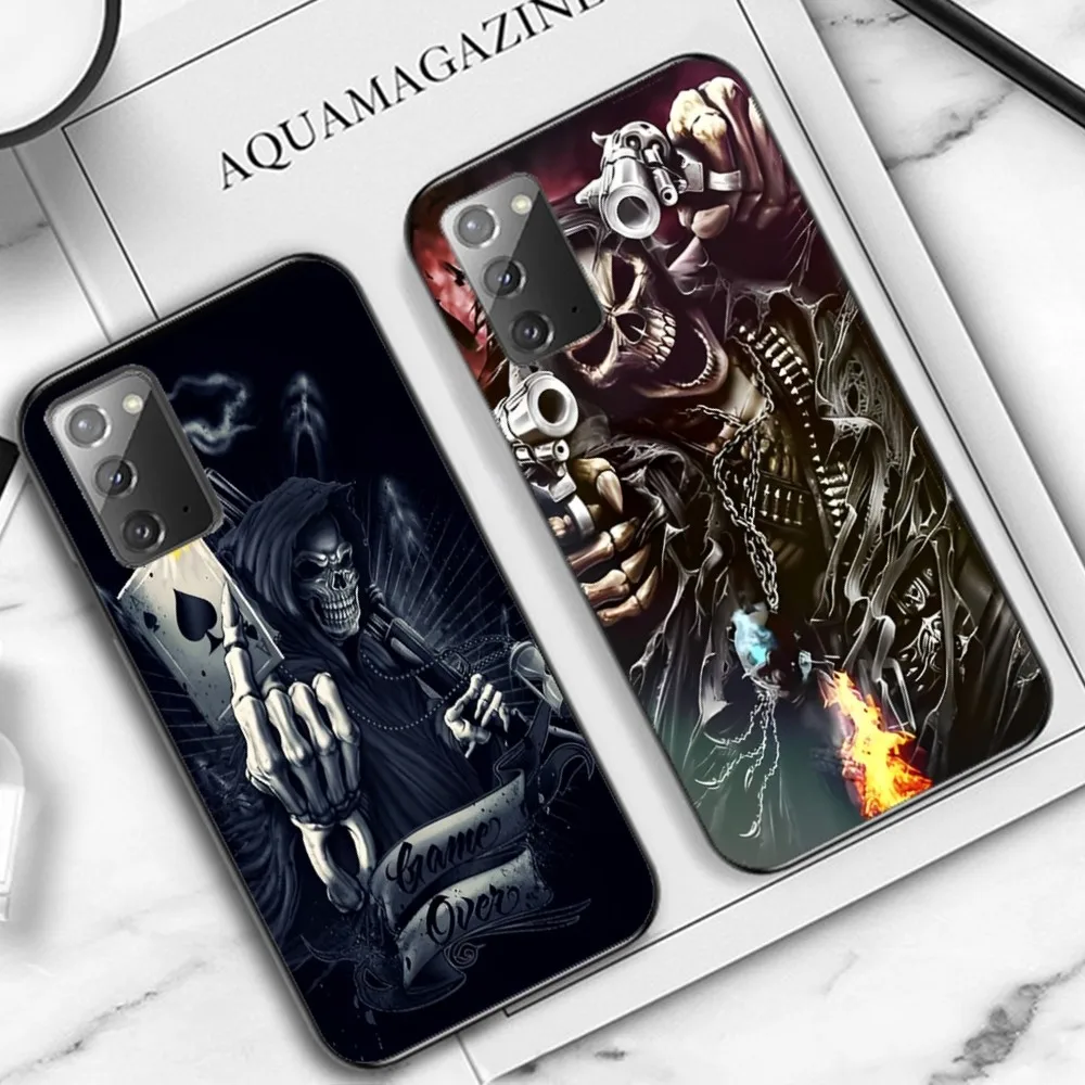 

Grim Reaper Skull Skeleton Phone Case For Samsung Note 8 9 10 20 pro plus lite M 10 11 20 30 21 31 51 A 21 22 42 02 03