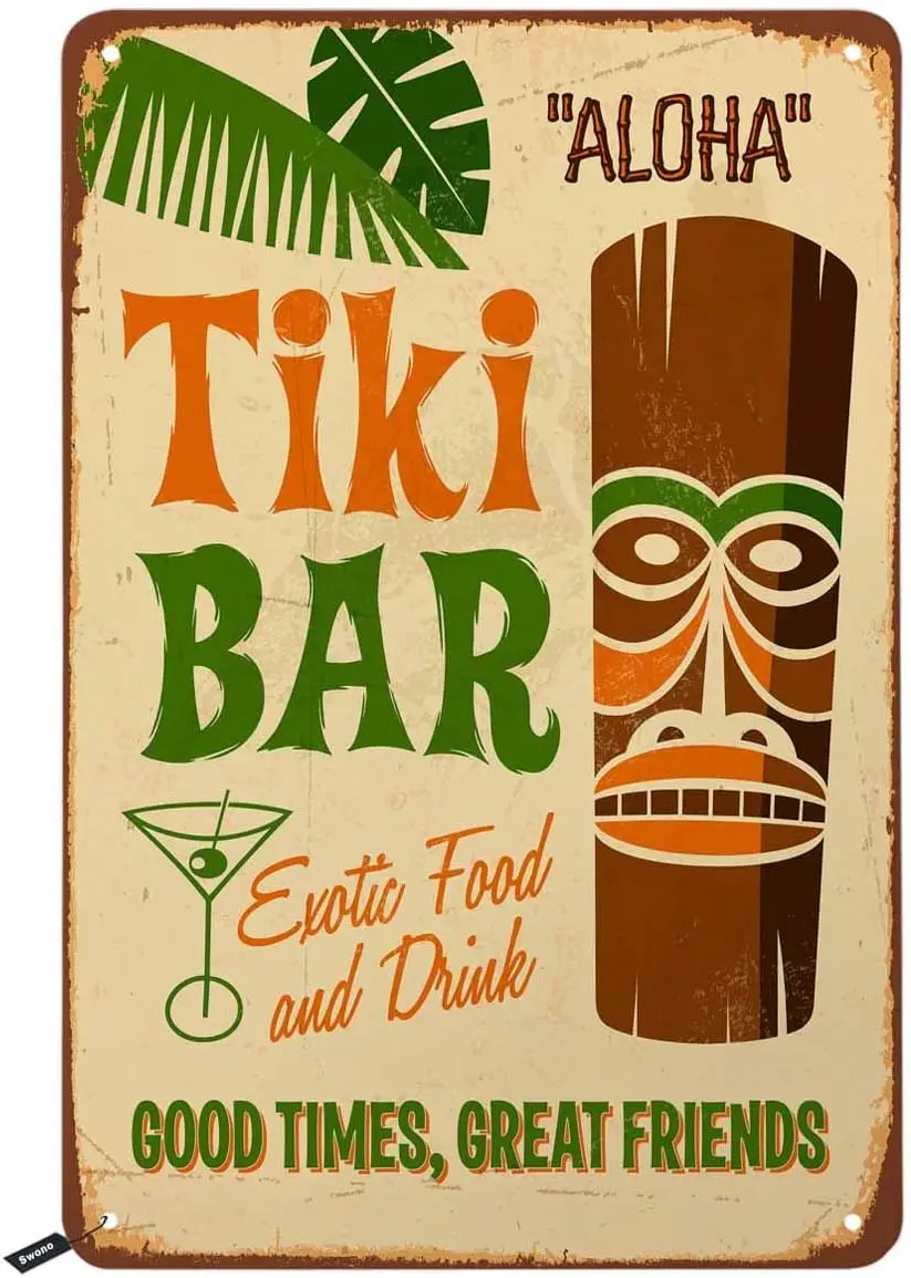 Swono Tk Br Sgns loh Hw Good Tmes Gret Frends Vntge Metl Sgn для мужчин и женщин Wll Decor for Brs Resturnts Cafe Pubs 12x8 nch