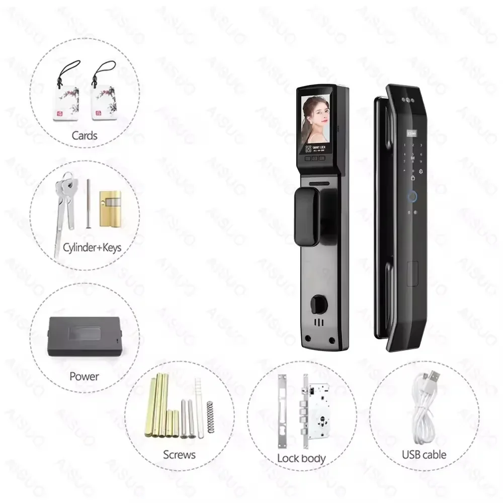 Распознавание лиц деревянная ручка интеллектуальная электронная магнитная