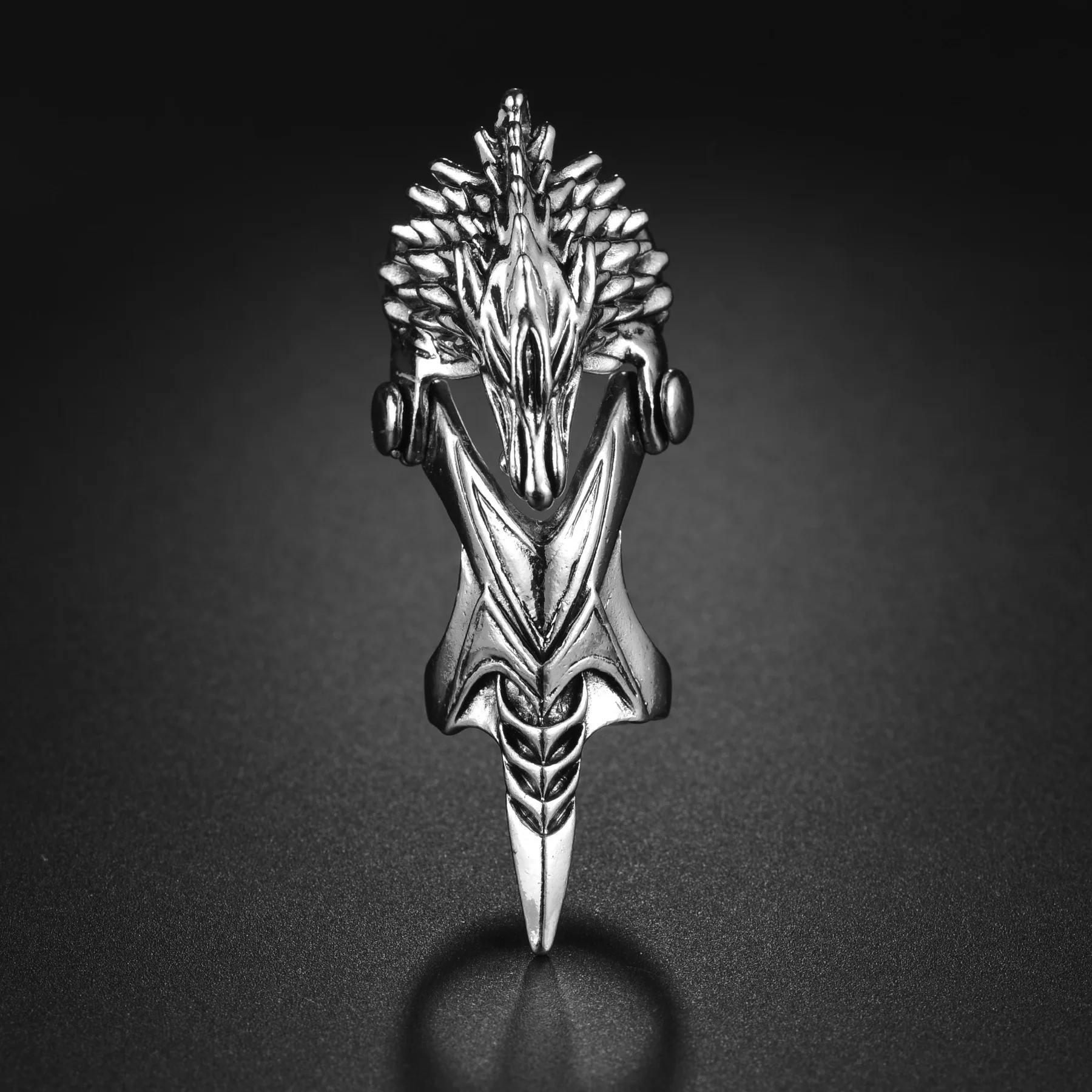 Готические кольца с головой волка на полный палец панк-рок прокрутка сустав