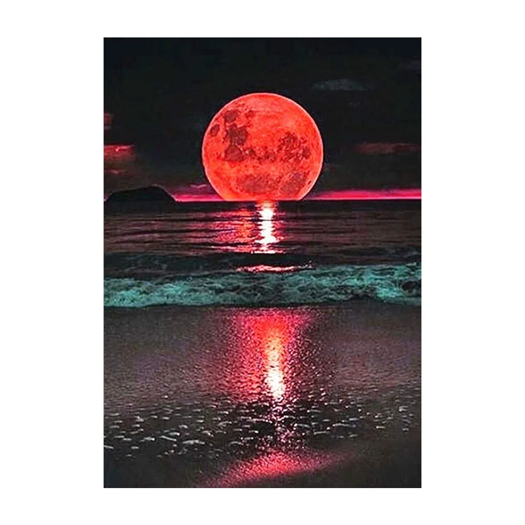 

1980-326.76 painting moon night scene filling suitable for adults hand-painted suit handicraft design