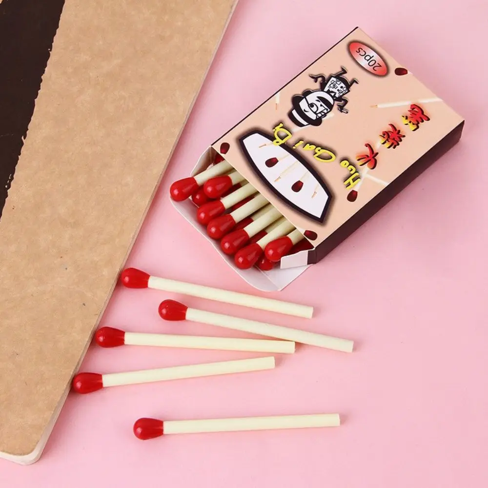 

20Pcs/Box Creative Cute Matches Ballpoint Pen 0.5mm Blue Ink Mini Funny Student Stationery Signing Pen School Supplies